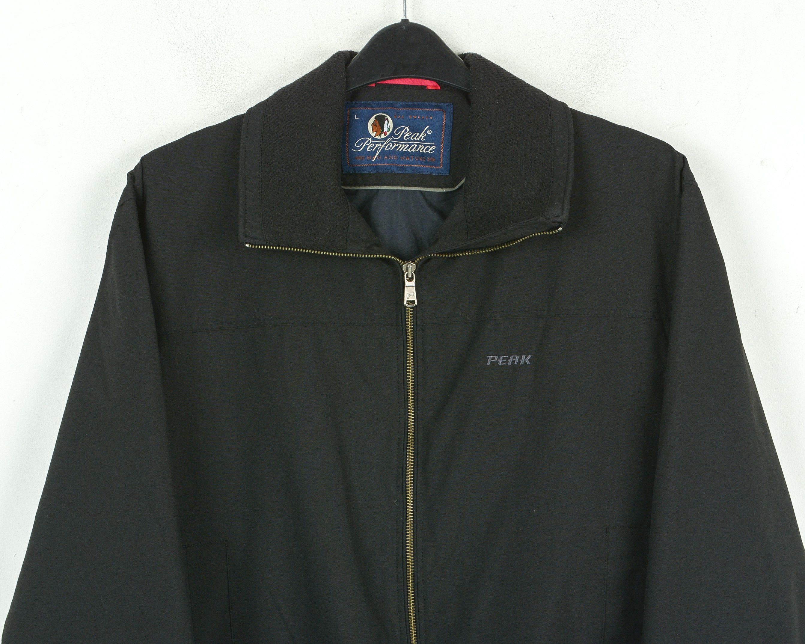 Peak Performance HIPE Mens L Jacket Wind-Waterproof Coat Bomber Lined Black Size US L / EU 52-54 / 3 - 3 Thumbnail
