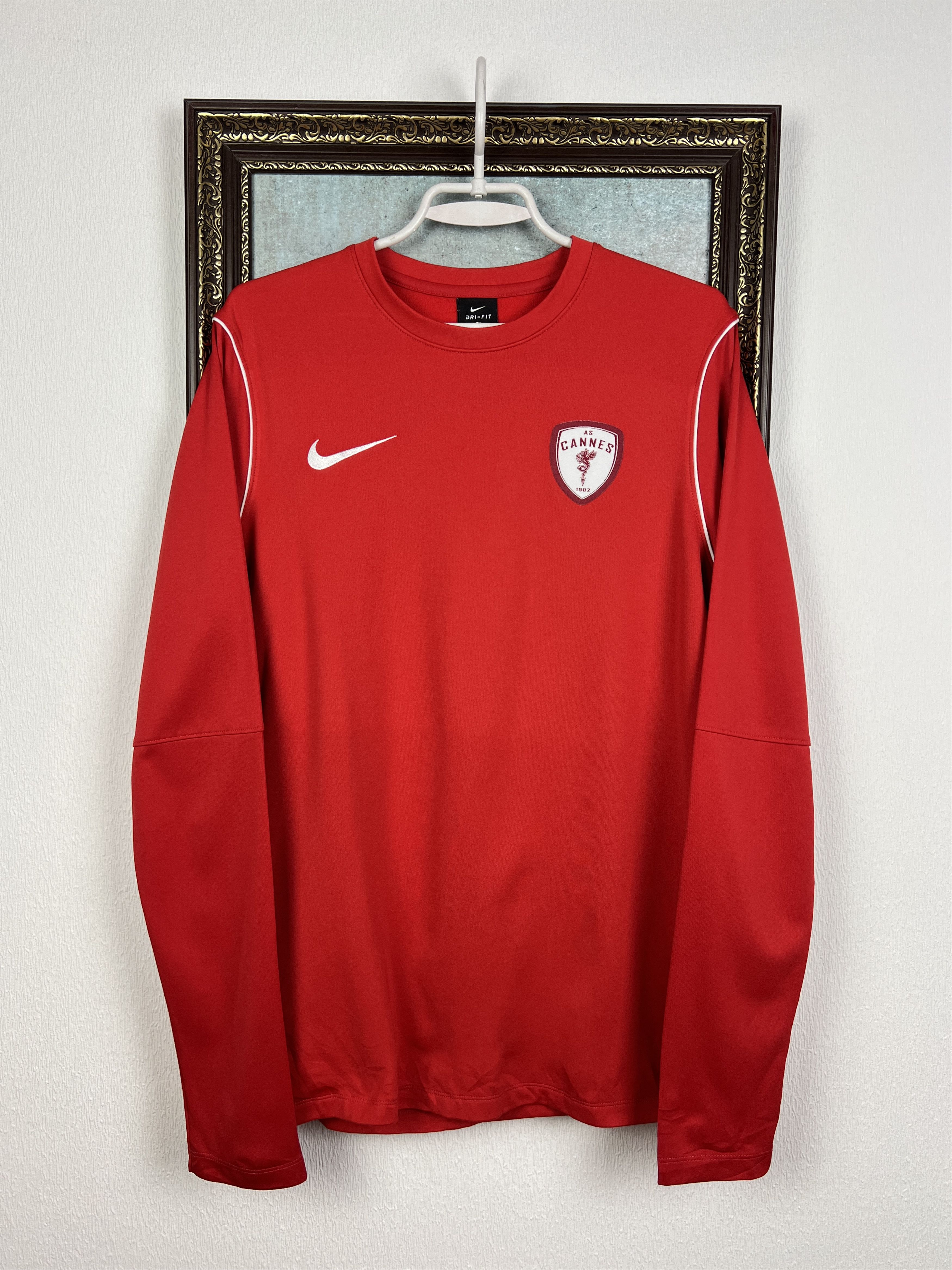 Nike Nike AS Cannes Football Sweatshirt Soccer TRack Top Rare Size US M / EU 48-50 / 2 - 1 Thumbnail
