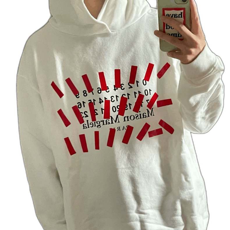 Maison Margiela maison margiela graphic hooded sweatshirt for men Size US L / EU 52-54 / 3 - 1 Thumbnail