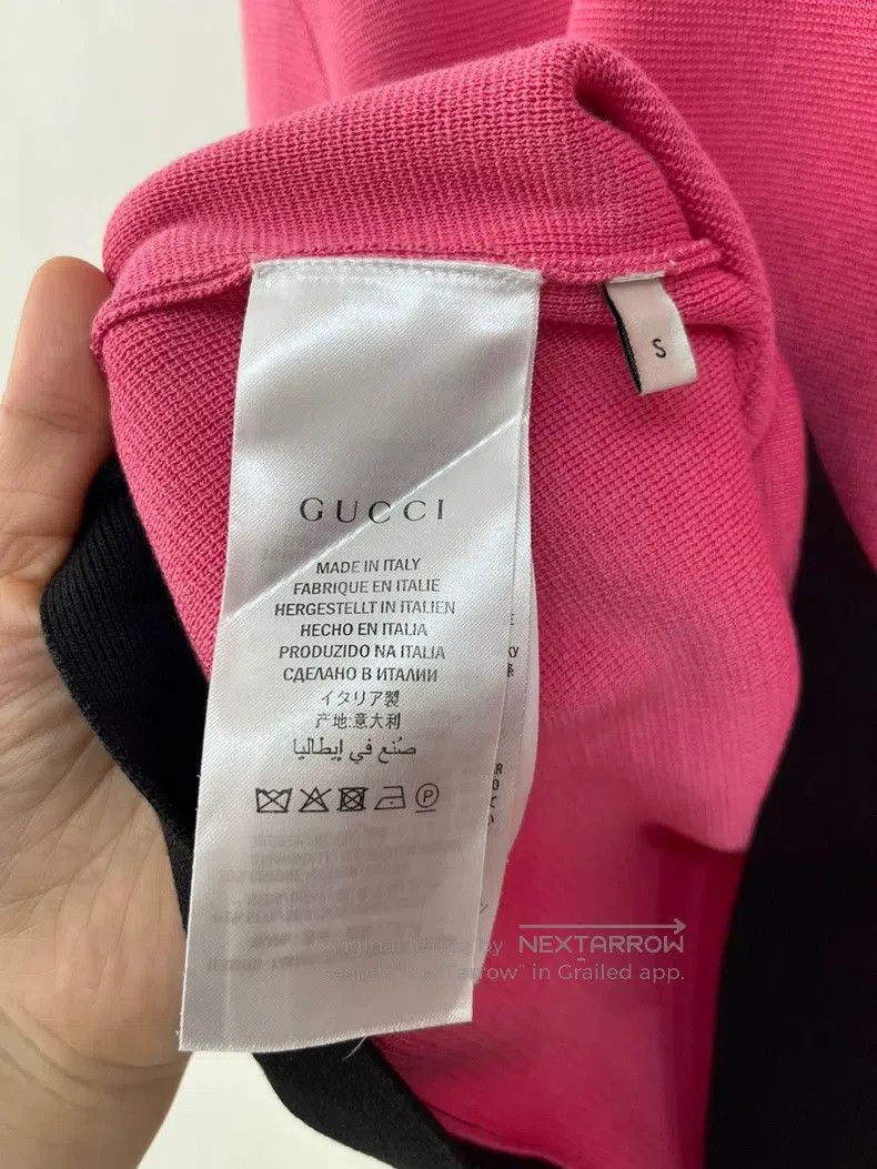 Gucci Gucci Black and pink colour-blocked mulberry silk blended Size S / US 4 / IT 40 - 8 Thumbnail