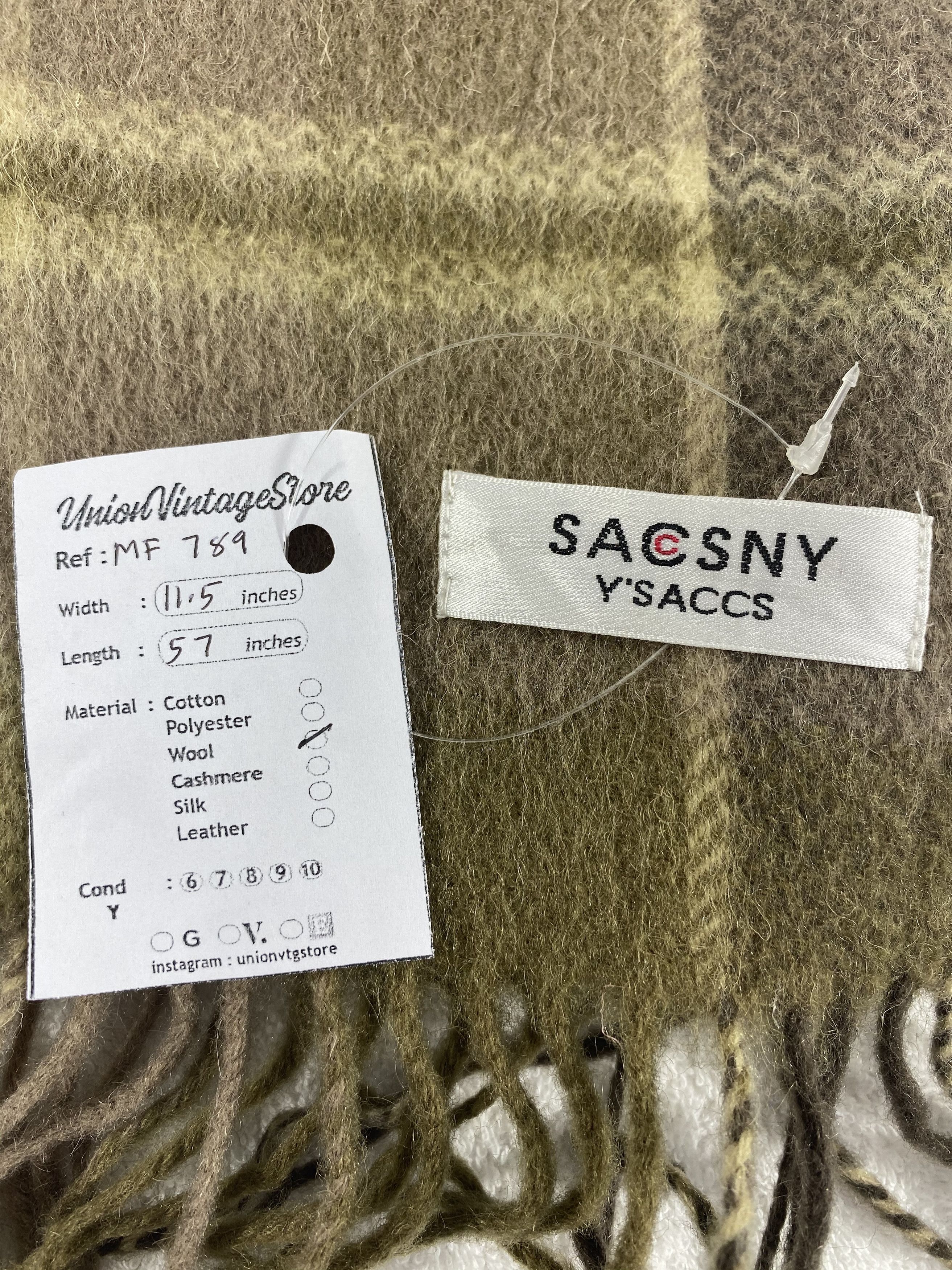 Yohji Yamamoto Vintage Y'Saccs Scarf/Muffler/Neckwear MF789 Size ONE SIZE - 4 Thumbnail