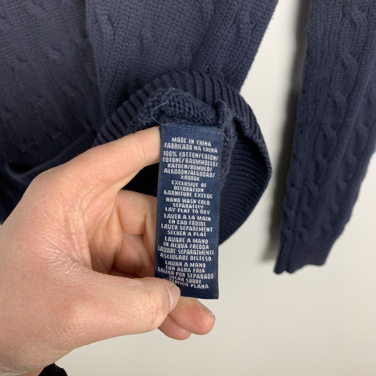 Ralph Lauren Sport Vintage Ralph Lauren Sport Cable Knit Cardigan Navy Blue XS Size XS / US 0-2 / IT 36-38 - 8 Thumbnail