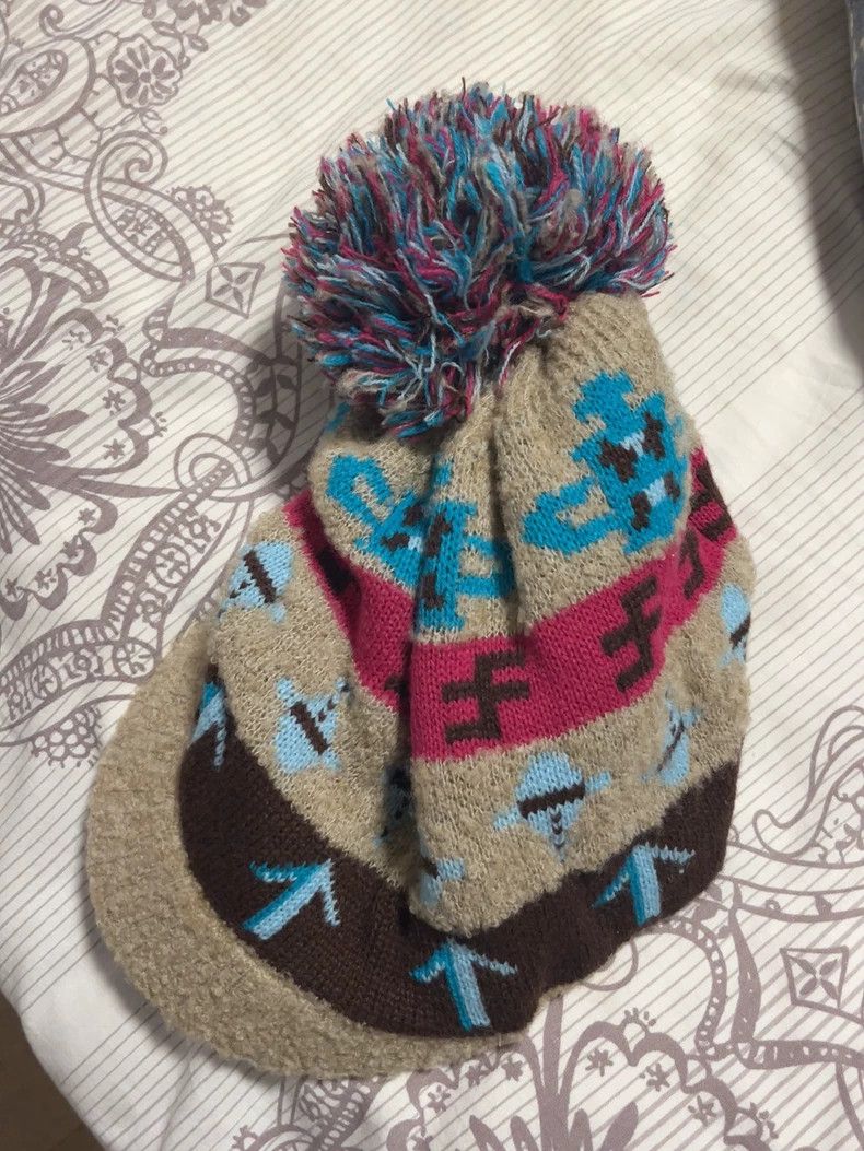 Vivienne Westwood Vivienne Westwood Colorful knitted duck tongue hat woolen Size ONE SIZE - 2 Thumbnail