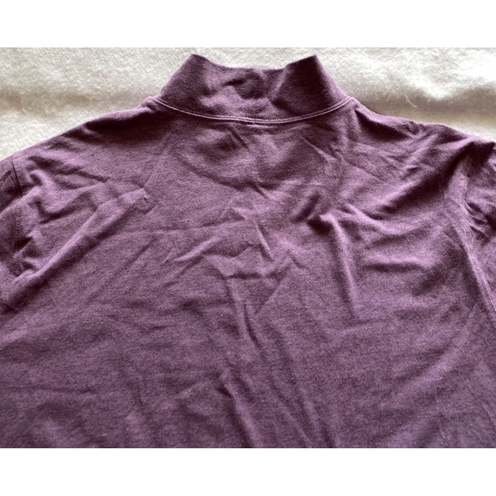 Croft & Barrow Croft & Barrow Shirt Women’s XL Purple Long Sleeve Mock Neck Casual Cotton Spandex Regular Adults Womens Size XL / US 12-14 / IT 48-50 - 7 Thumbnail