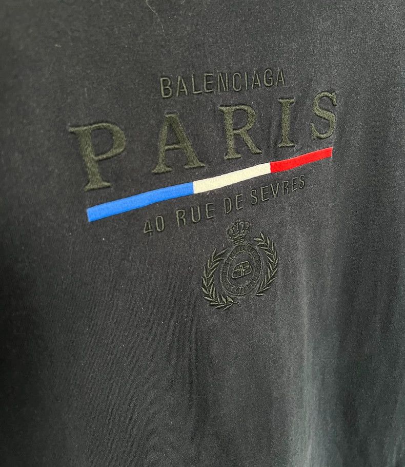 Balenciaga Balenciaga Dark blue crown wheat Paris short-sleeve Size US M / EU 48-50 / 2 - 2 Thumbnail