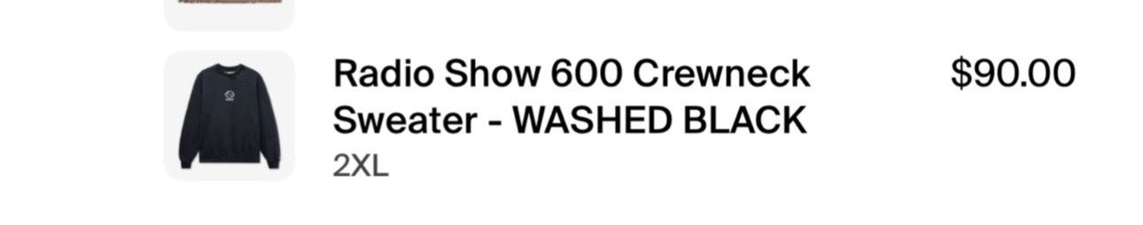 Other Radio Show 600 Crewneck Sweater - WASHED BLACK Size US XXL / EU 58 / 5 - 5 Thumbnail