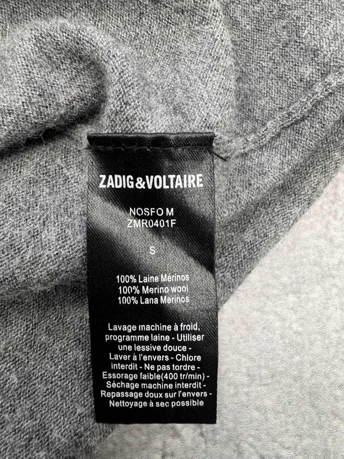 Zadig & Voltaire Zadig & Voltaire Women Wool Long Sweater Grey Size S Size S / US 4 / IT 40 - 7 Thumbnail