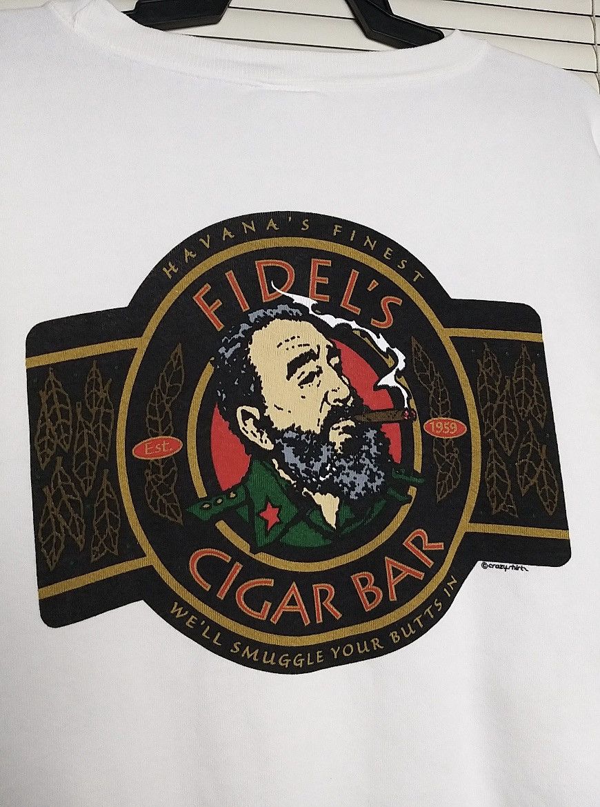 Vintage RARE🔥VINTAGE 90'S CRAZY SHIRTS FIDEL'S CIGAR BAR SWEATSHIRT Size US L / EU 52-54 / 3 - 1 Thumbnail