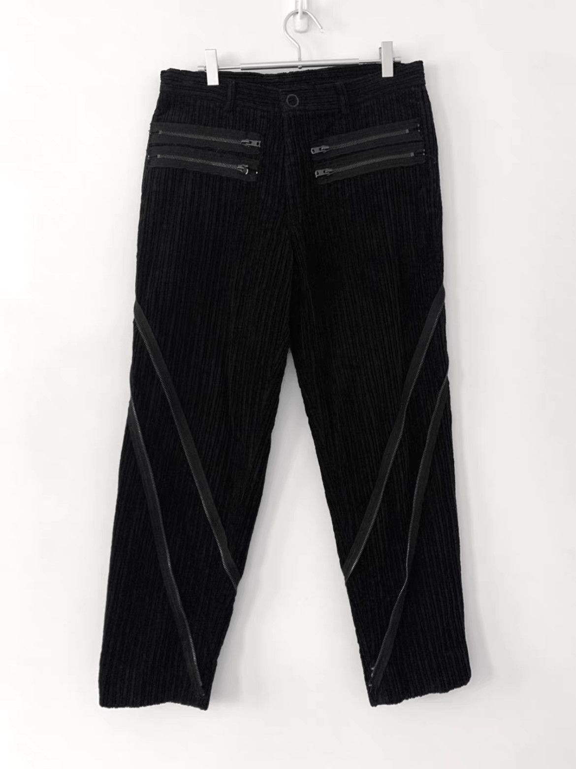 Number (N)ine SS06 Number(N)ine Zip Leg Black Velvet Pants | Grailed