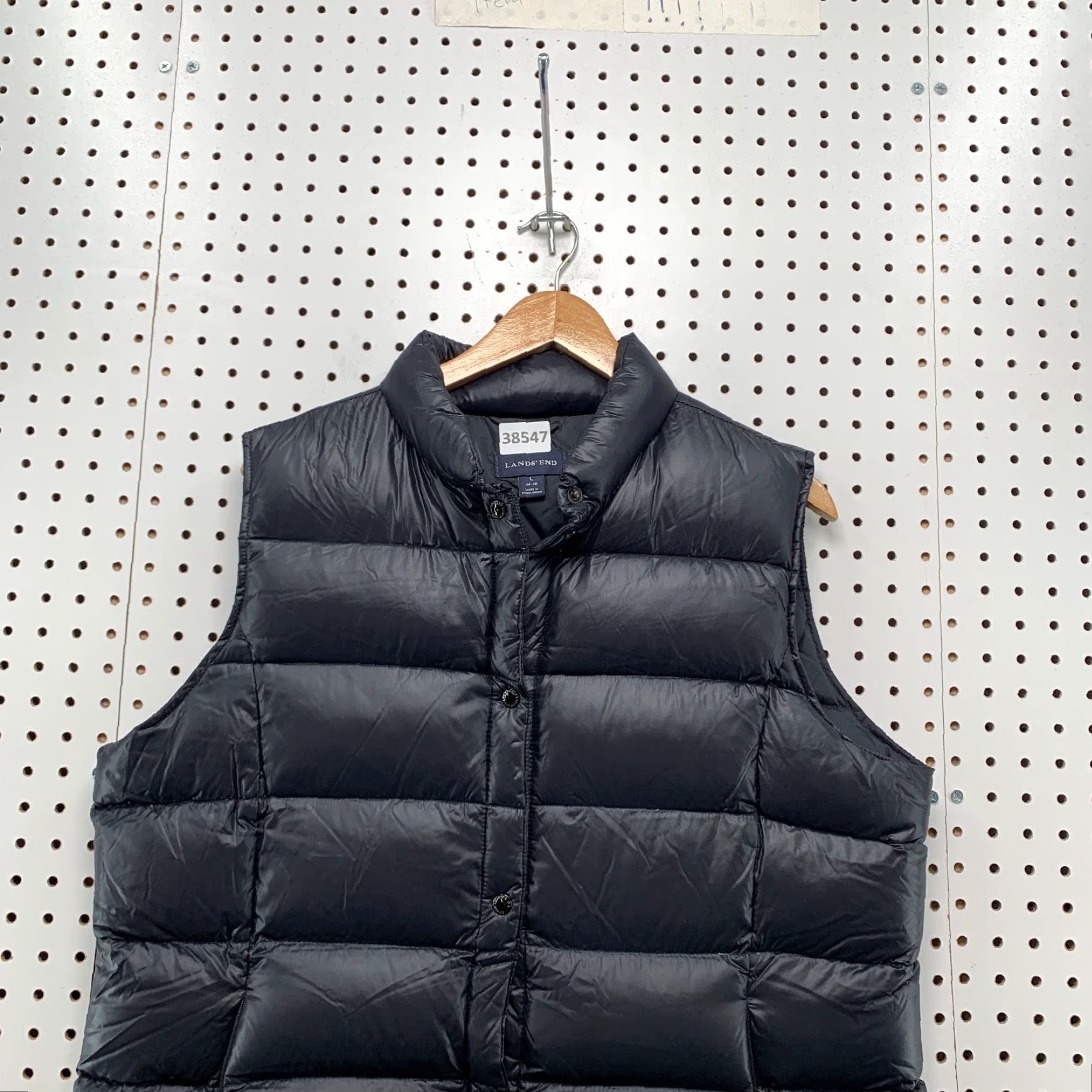 Lands' End Lands End Down Puffer Vest Jacket Womens Large Black Sleeveless 14-16 Nylon Softshell Down 23x25 Jacket Size L / US 10 / IT 46 - 2 Thumbnail