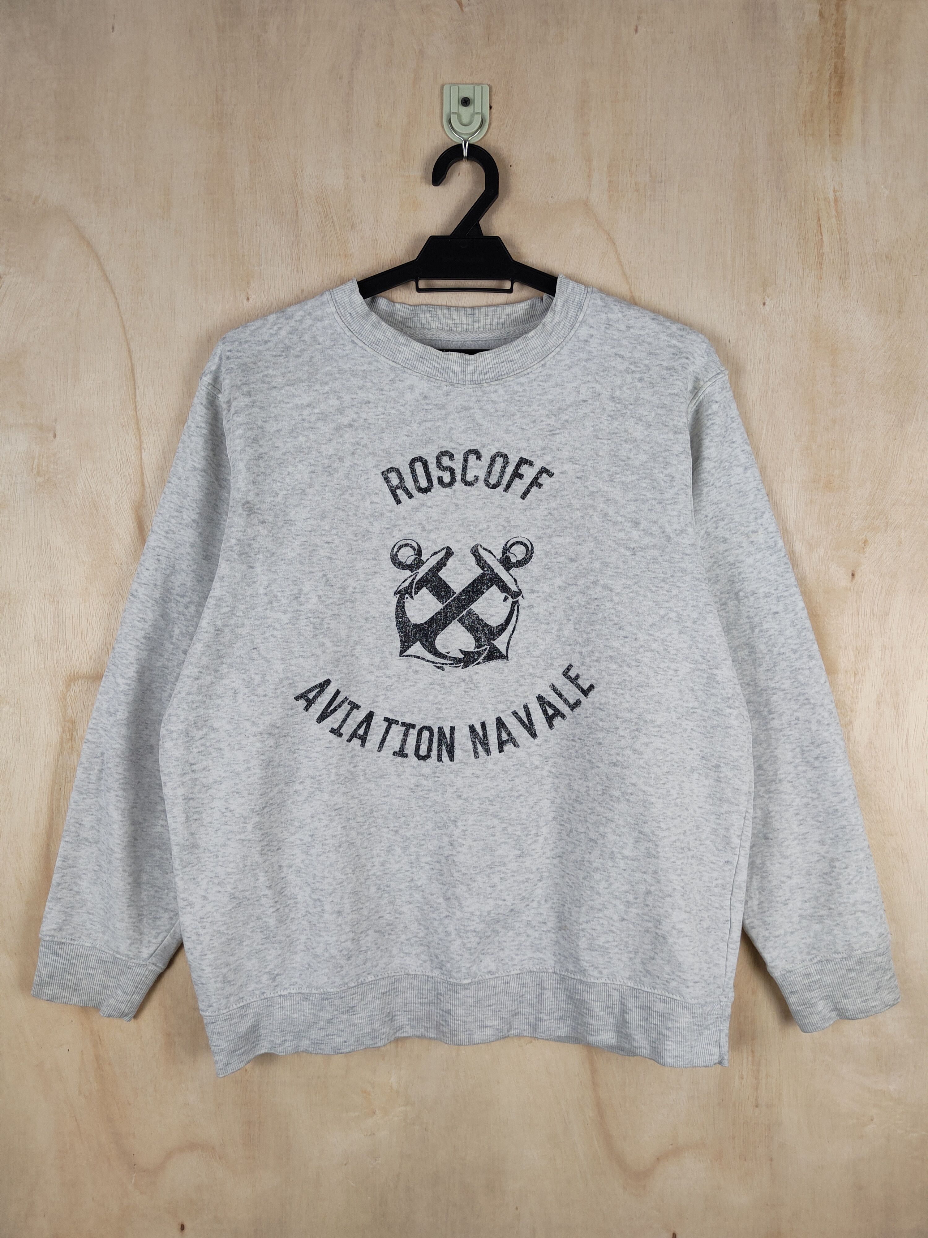Japanese Brand Roscoff Aviation Navale GU Gray Sweatshirts #S2605 Size US XL / EU 56 / 4 - 1 Thumbnail