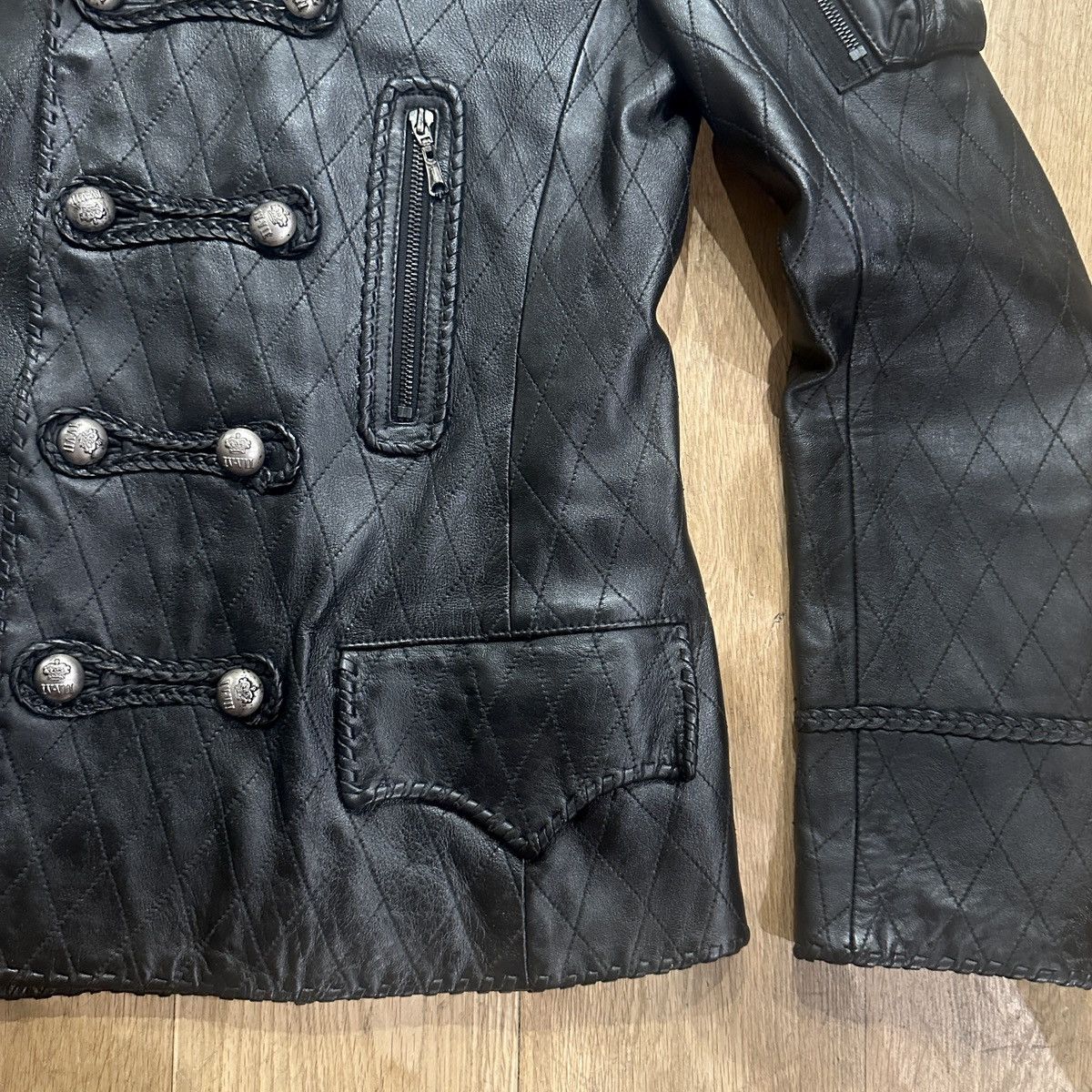 Yasuyuki Ishii Yasuyuki ishii Quilted Leather Napoleon Jacket AW12 Size US M / EU 48-50 / 2 - 4 Thumbnail