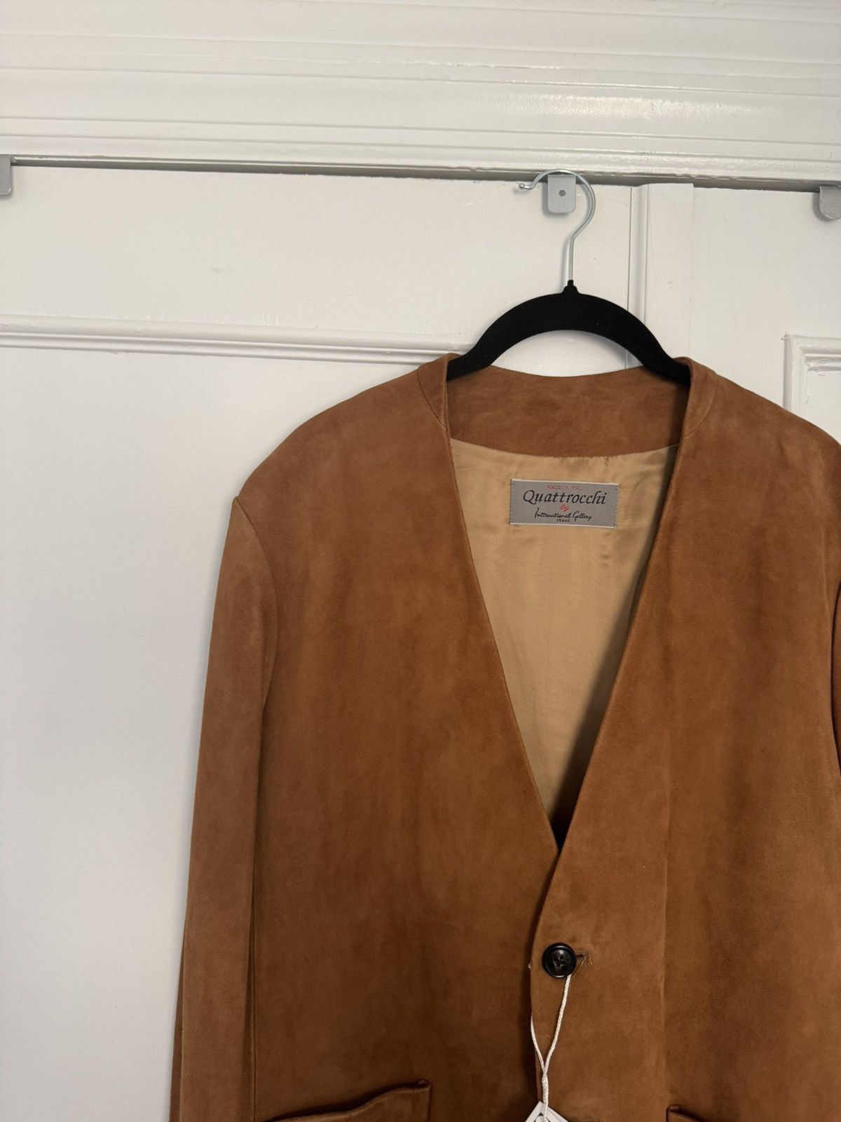 Beams Japan Beams Made in Italy Collarless Suede Jacket 42 XS NWT Size US XS / EU 42 / 0 - 2 Thumbnail