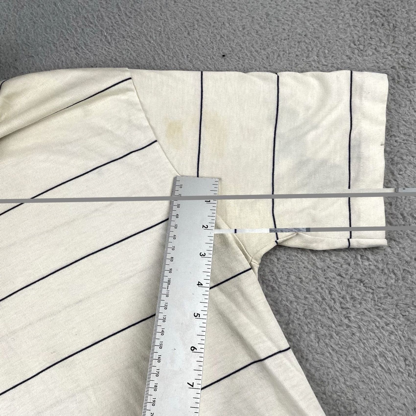 Vintage VINTAGE Mervyns Polo Shirt Striped White Men L Size US L / EU 52-54 / 3 - 5 Thumbnail