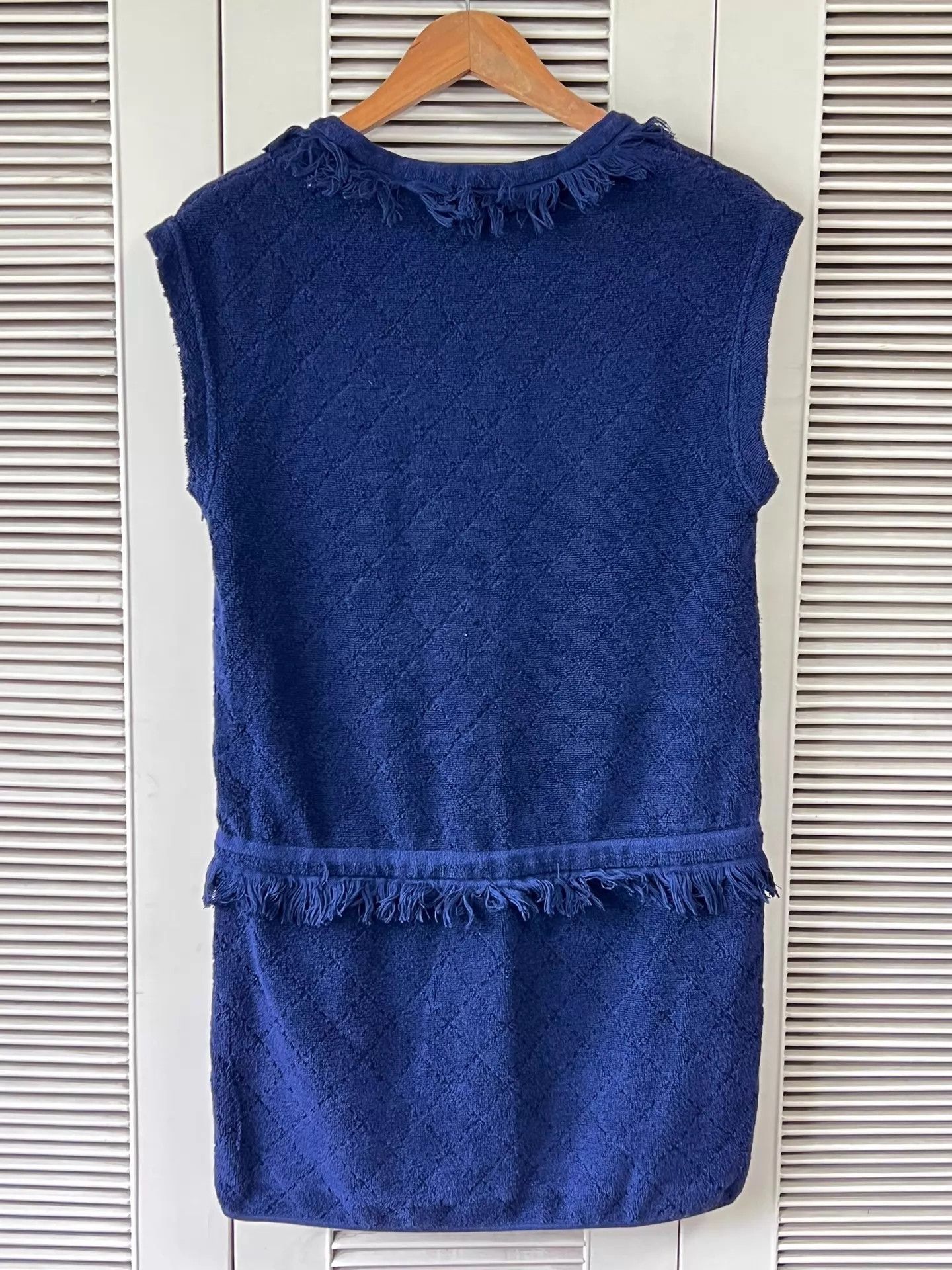 Chanel Chanel Dark Blue Tassel V-Neck Dress 36 Size XS / US 0-2 / IT 36-38 - 2 Thumbnail
