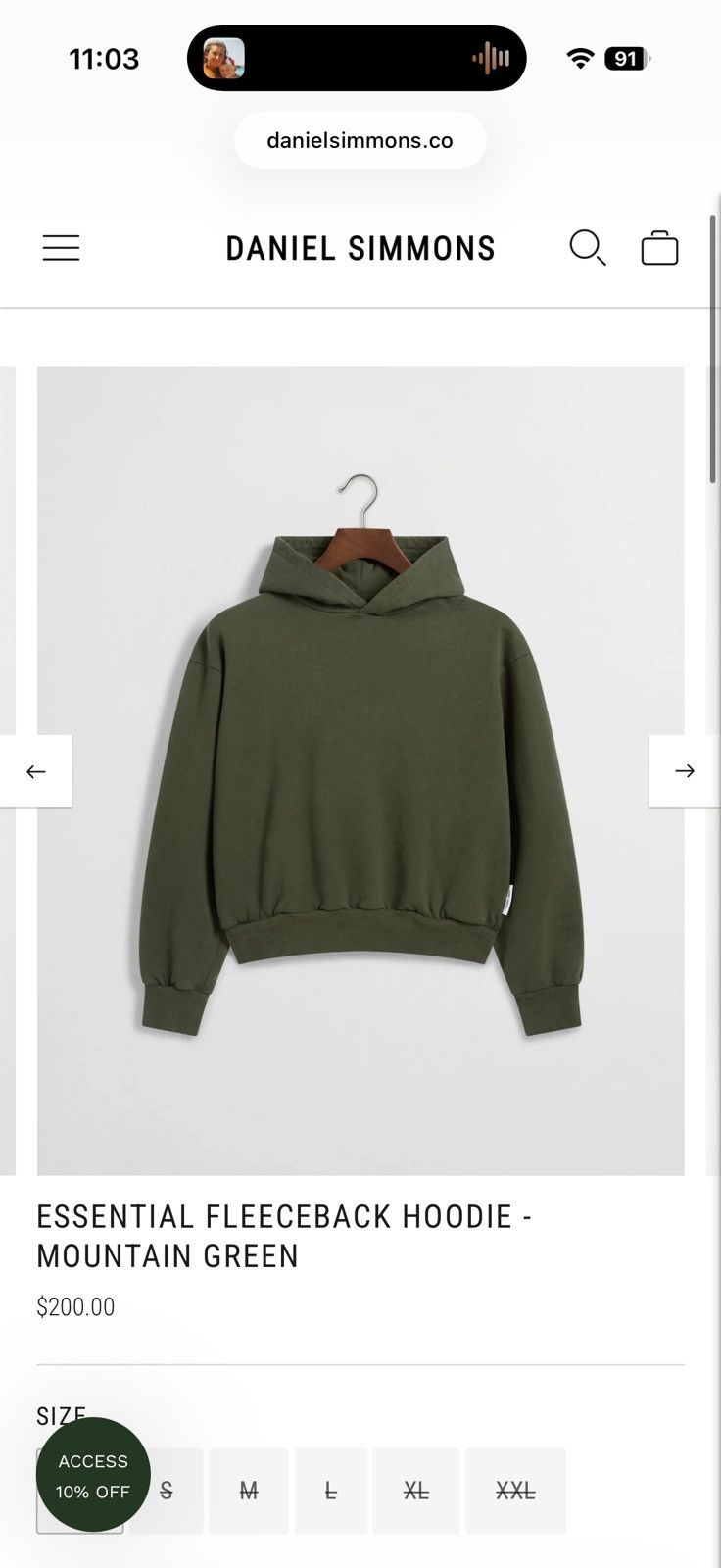 Daniel Simmons Daniel Simmons Essential Hoodie - Green Size US L / EU 52-54 / 3 - 2 Thumbnail