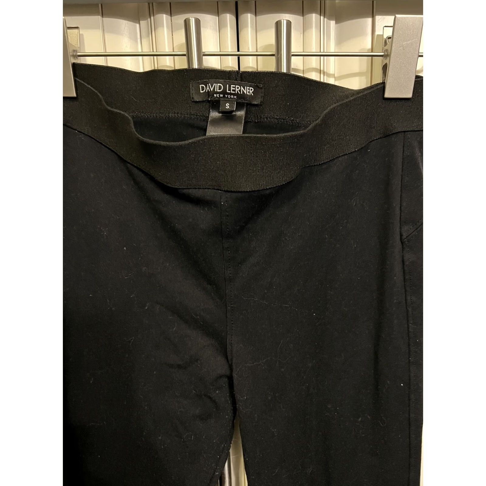 Vintage David Lerner Split Knee Ankle Leggings S Black Womens Jegging Size 28" / US 6 / IT 42 - 4 Thumbnail