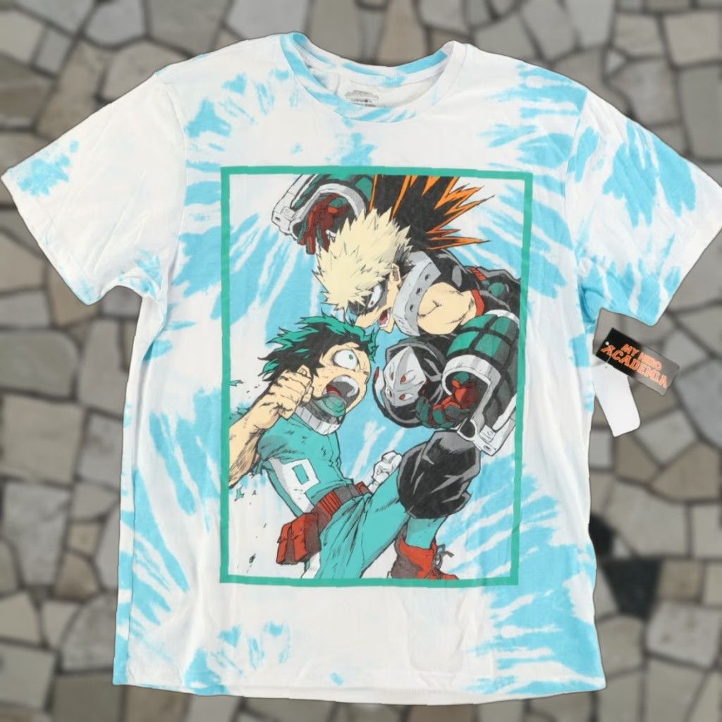 Vintage My Hero Academy Shirt Men L White Tie-Dye T-Shirt Size US L / EU 52-54 / 3 - 1 Thumbnail