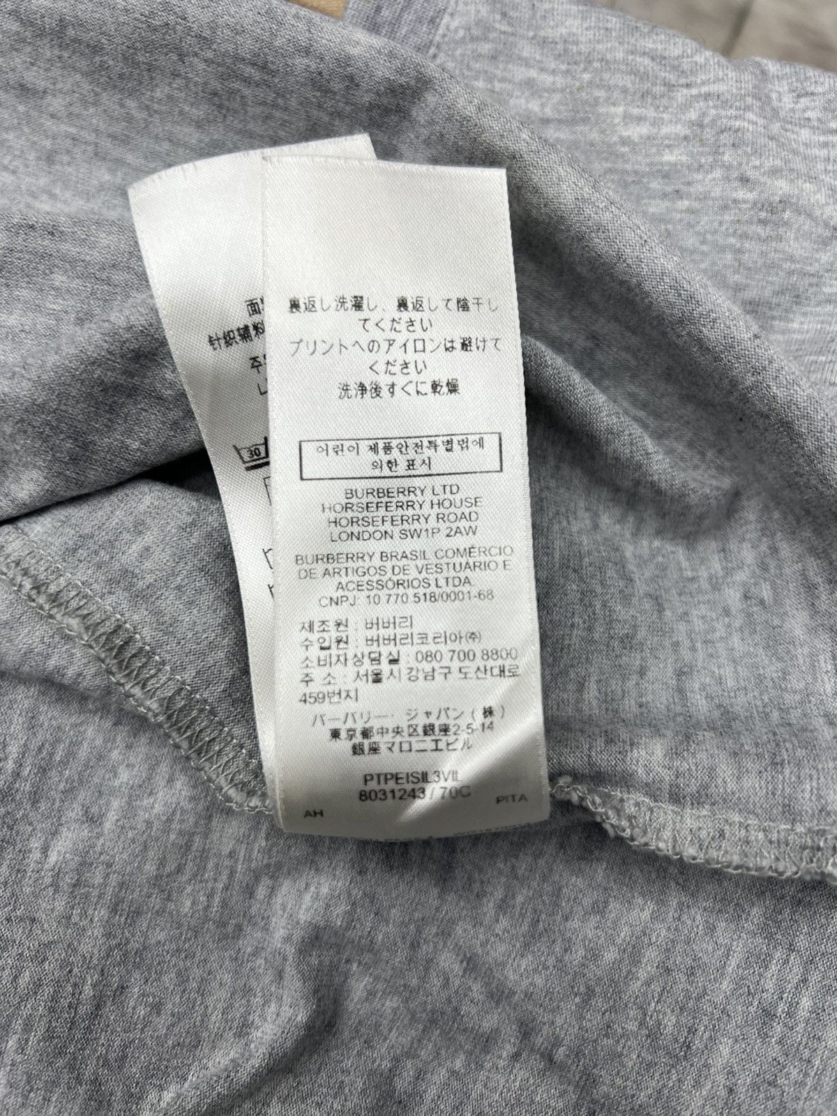 Burberry Burberry Grey BT Tee Size US L / EU 52-54 / 3 - 10 Thumbnail
