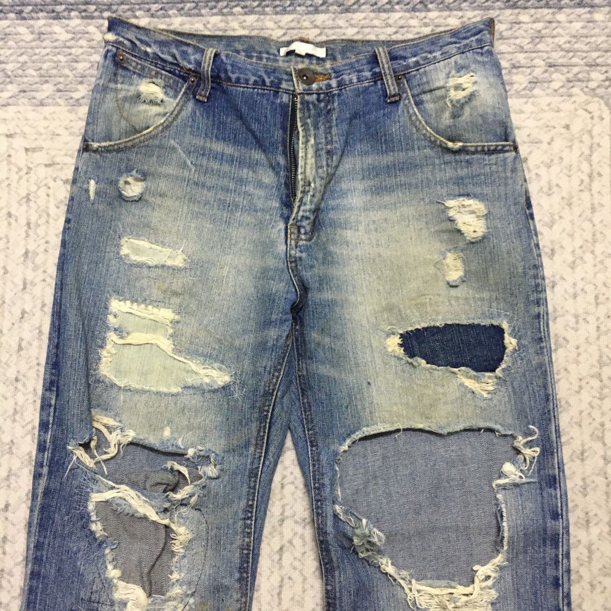 Japanese Brand Dirty & Distress Japanese Brand Punk Rock Denim Size US 31 - 2 Thumbnail
