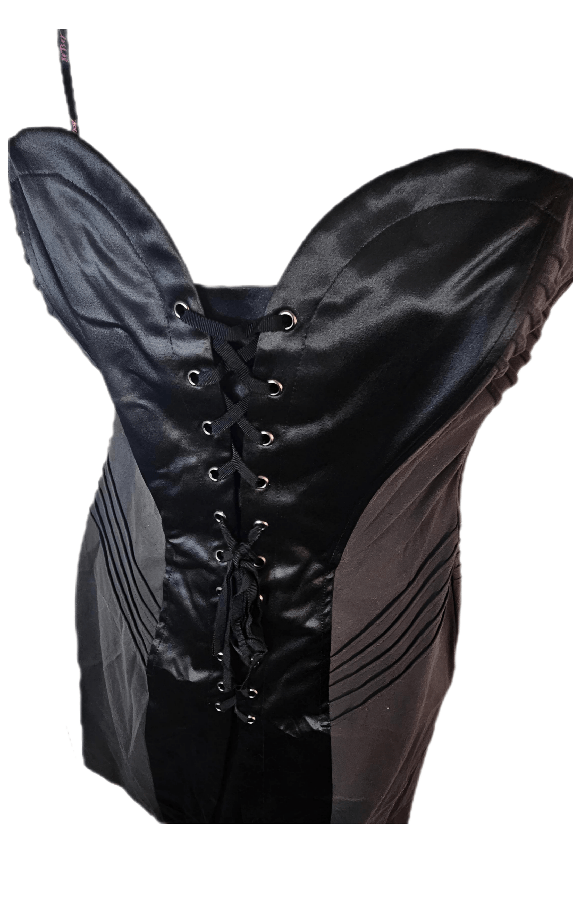 Betsey Johnson Betsey Johnson Gothic Satin Bustier Dress | Size S / US 4 / IT 40 - 2 Thumbnail
