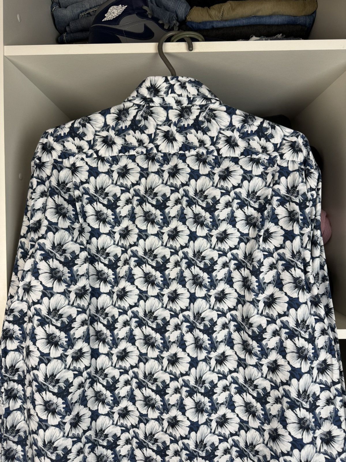 Strenstroms Stenströms Fitted Body Floral Print LS Shirt Size 17.5/44 Size US XL / EU 56 / 4 - 18 Thumbnail