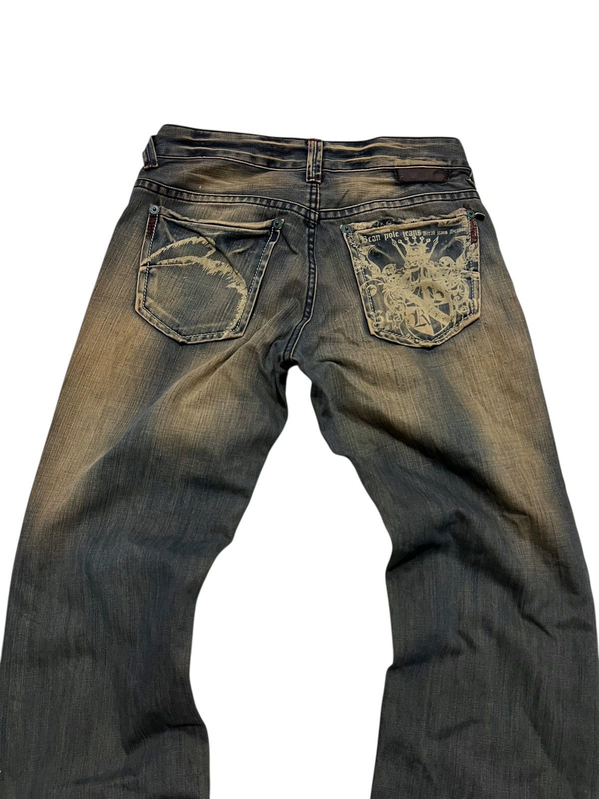 If Six Was Nine Bean pole mudwash distressed flared jeans Size US 30 / EU 46 - 6 Thumbnail