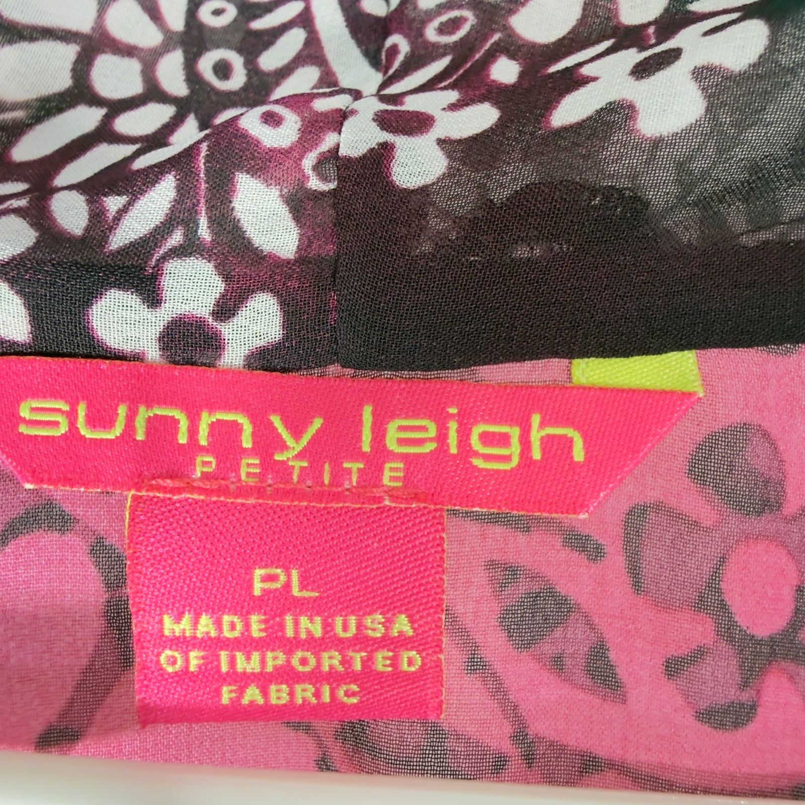 Other Sunny Leigh Petite PL Open Front Cardigan Floral Layer Top Size L / US 10 / IT 46 - 3 Thumbnail