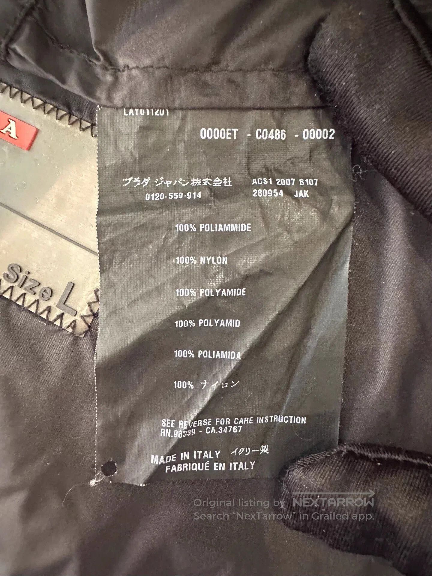 Prada Black Hooded Lightweight Jacket. Size US L / EU 52-54 / 3 - 7 Thumbnail