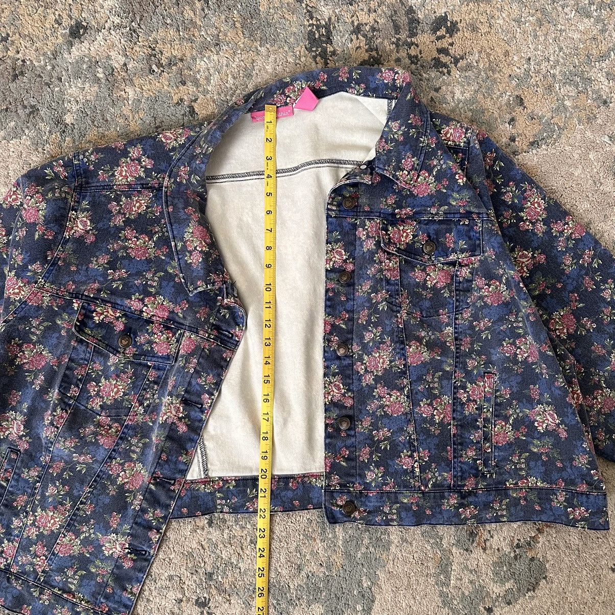 Vintage Floral Denim Jacket Size US XXL / EU 58 / 5 - 5 Thumbnail
