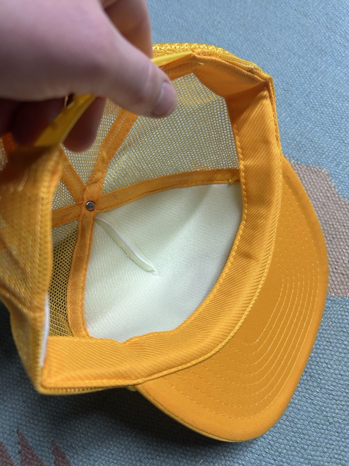 Vintage Vtg 90 trucker hat Tri City Aggregates yellow white TCA snap Size ONE SIZE - 6 Thumbnail