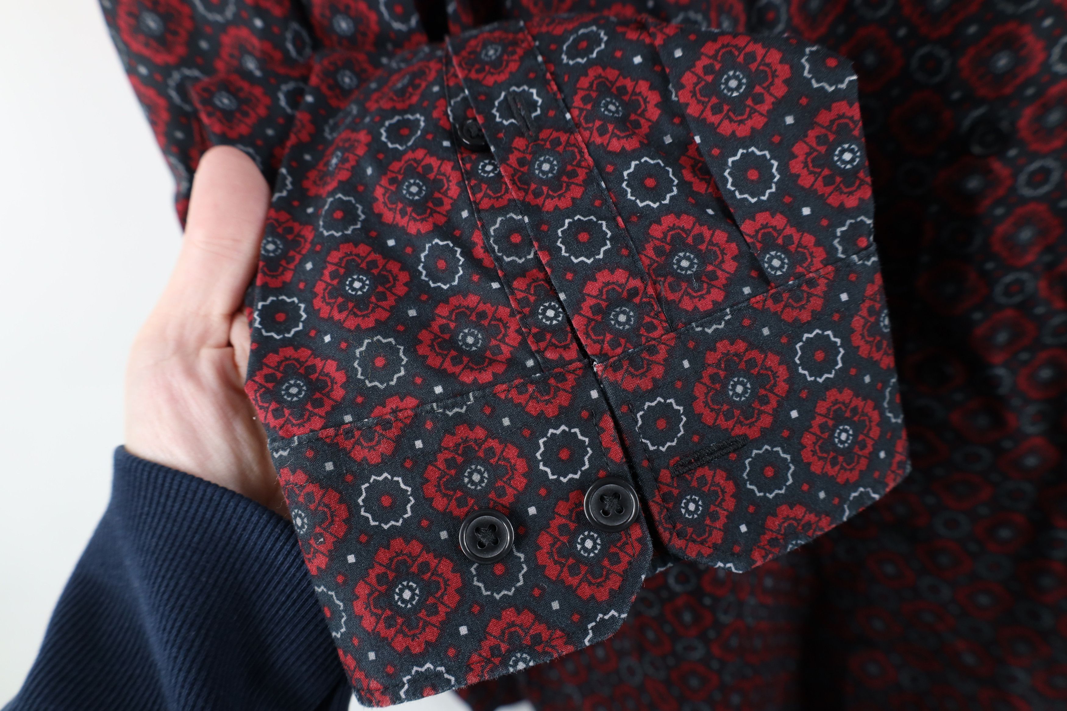 Express Express Slim Geometric Tapestry Collared Button Shirt Cotton Size US XXL / EU 58 / 5 - 4 Thumbnail