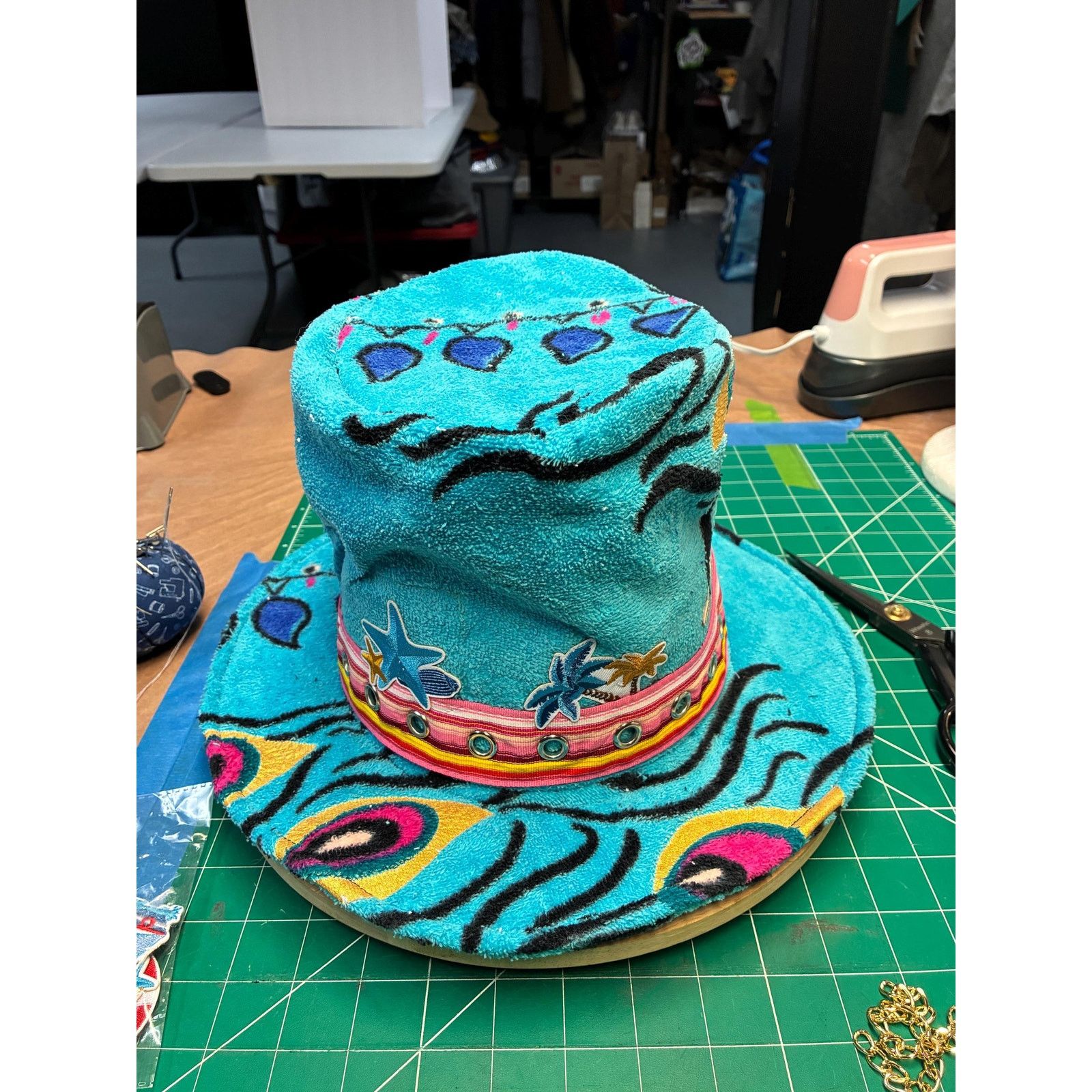 Other Save Our Oceans – One of a Kind Festival Hat – Medium Size ONE SIZE - 8 Thumbnail