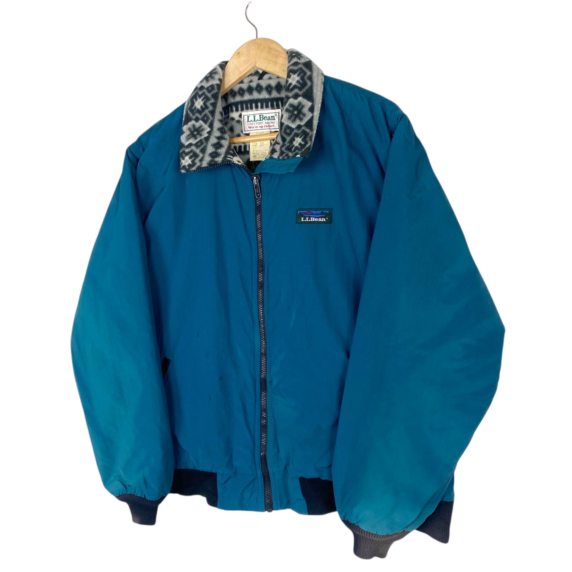 L.L. Bean 💥80s LL BEAN WARM UP BOMBER JACKET TEAL GREEN Size L / US 10 / IT 46 - 5 Thumbnail