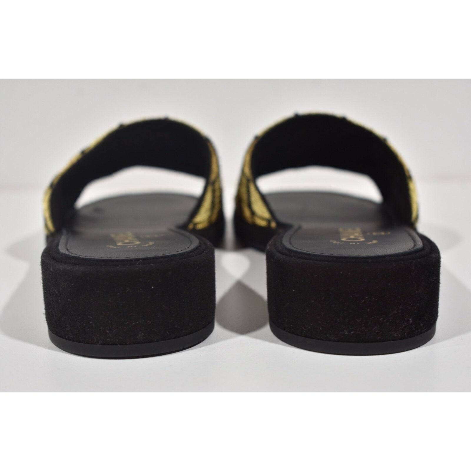 Chanel Chanel 21A Gold Black Pearl Embroidery Bead CC Logo Slide Size US 7.5 / IT 37.5 - 11 Thumbnail