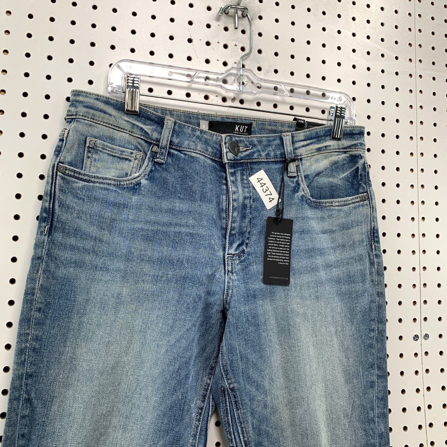 Vintage KUT from the Kloth Kelsey Jeans Womens 8 Blue High Rise Flare 27in Inseam 31in Waist Boho Modern Denim Jeans Womens 8 Regular Blue Flared 8 Size 30" / US 8 / IT 44 - 3 Thumbnail