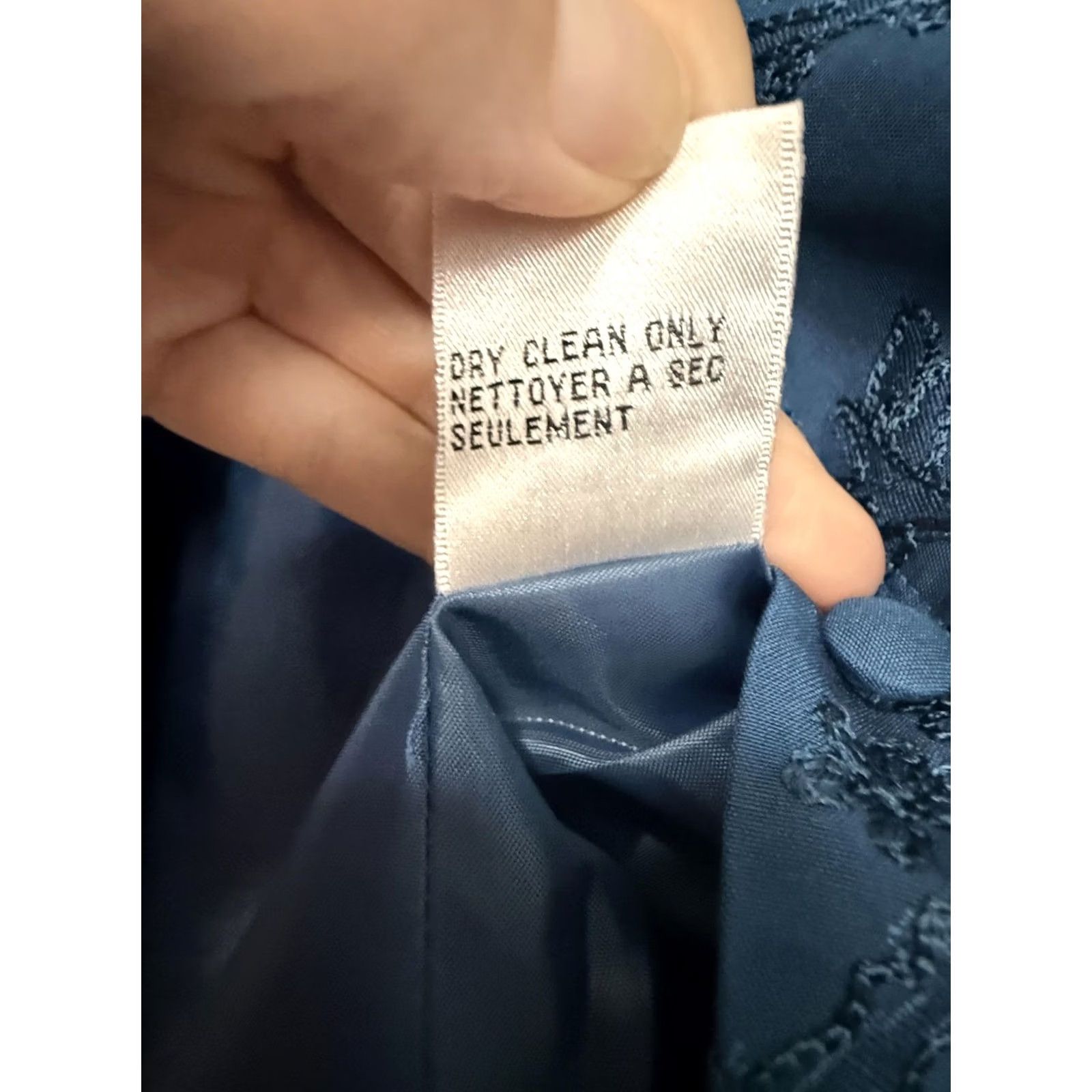 Talbots Talbots Petites Pants Vest Set Womens Top 10P Blue Silk 2 Pc Floral Sleeveless Collared Button Front Dressy Size L / US 10 / IT 46 - 5 Thumbnail