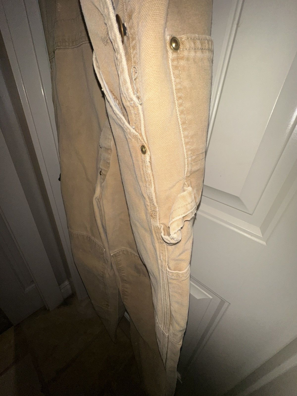 Carhartt Authentic vintage Carhartt duck canvas bib overalls in tan. Size US 44 / EU 60 - 6 Thumbnail