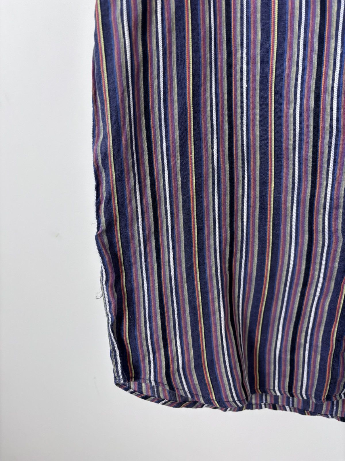 Missoni Vintage Missoni Sport Striped Linen Cotton Button Up Shirt Size US M / EU 48-50 / 2 - 8 Thumbnail