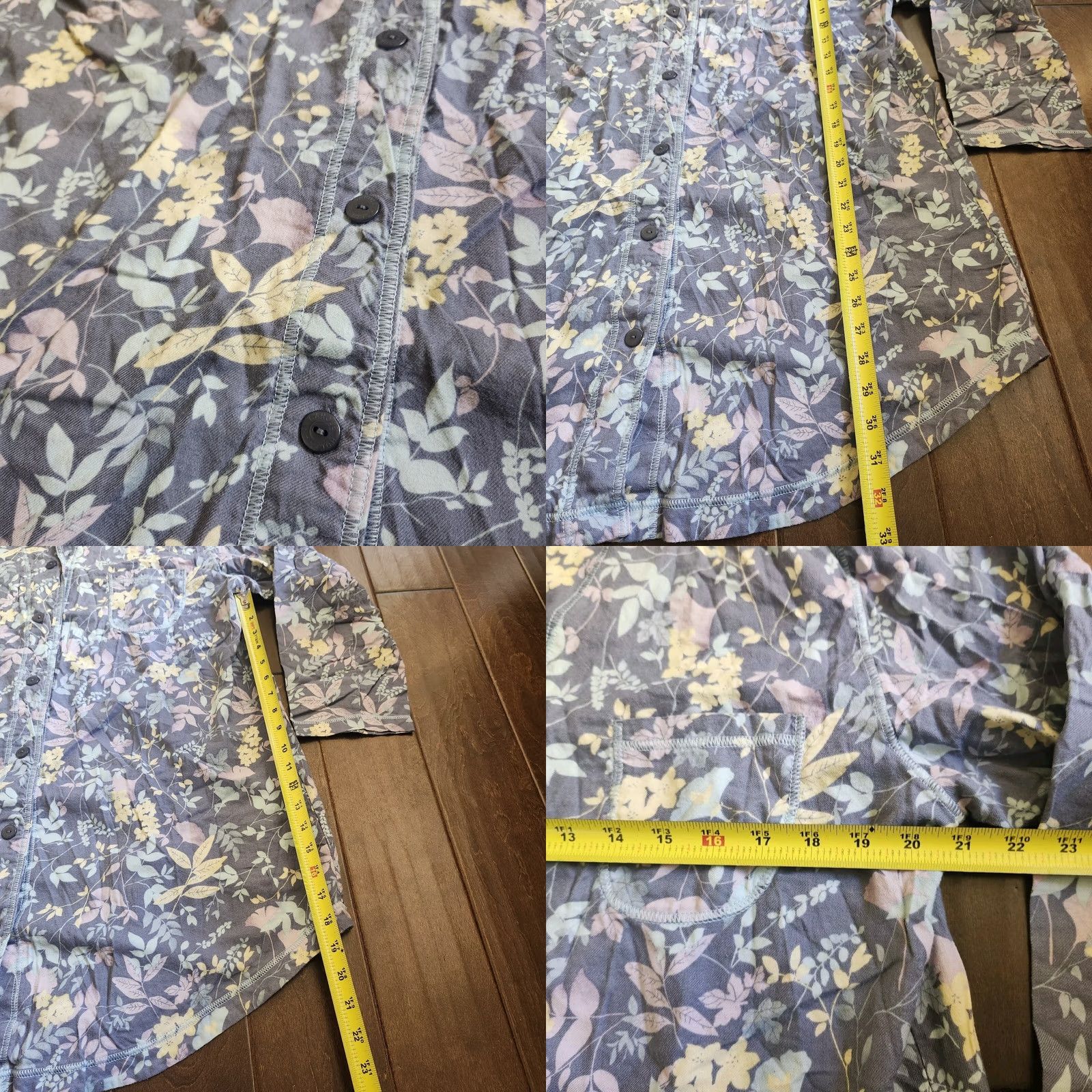 Vintage Carole Hochman Womens L Women Sleepwear Pajamas Floral Button Size Size ONE SIZE - 9 Thumbnail