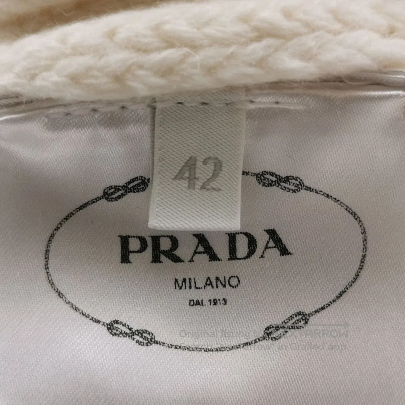 Prada Prada Cashmere Turtleneck Sweater in Cream . Size XL / US 12-14 / IT 48-50 - 5 Thumbnail