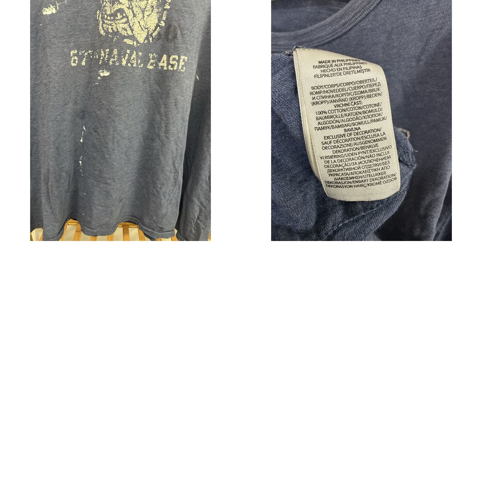 Polo Ralph Lauren Polo Ralph Lauren Training USN 67th Naval Bulldog Stencil Faded Worn T-Shirt XXL Size US XXL / EU 58 / 5 - 8 Thumbnail
