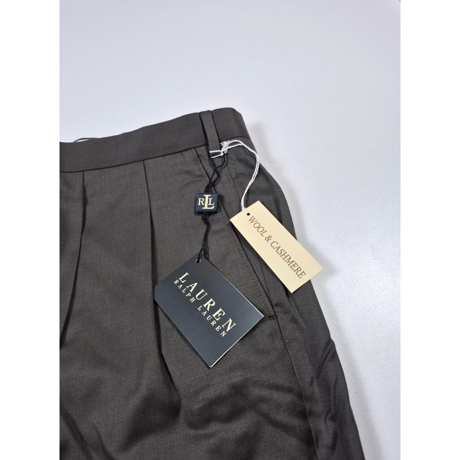 Ralph Lauren Lauren Ralph Lauren Pants Mens 40x36 Olive Wool Cashmere Pleated Unhemmed Dress Pants Medium Green 40W 30L Vintage N/A Size US 40 / EU 56 - 3 Thumbnail