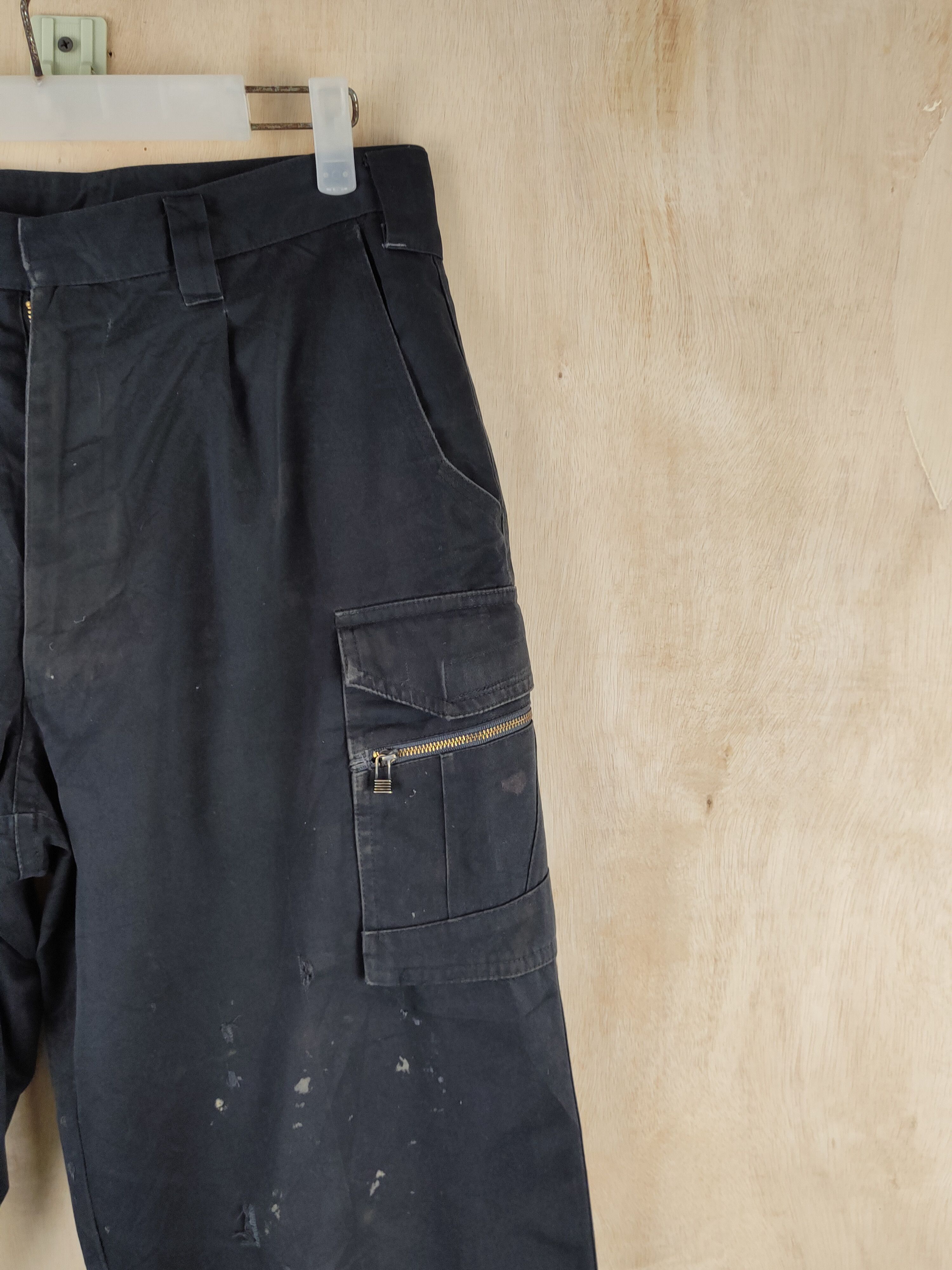Japanese Brand Andare Schietti Black Multipocket Cargo Pants #S2544 Size US 32 / EU 48 - 7 Thumbnail