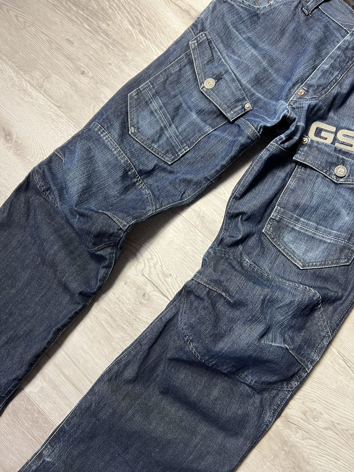 G-Star × Vintage Vintage G-Star RAW RSRD Multi Pocket Worn Out Baggy Jeans Size US 30 / EU 46 - 7 Thumbnail
