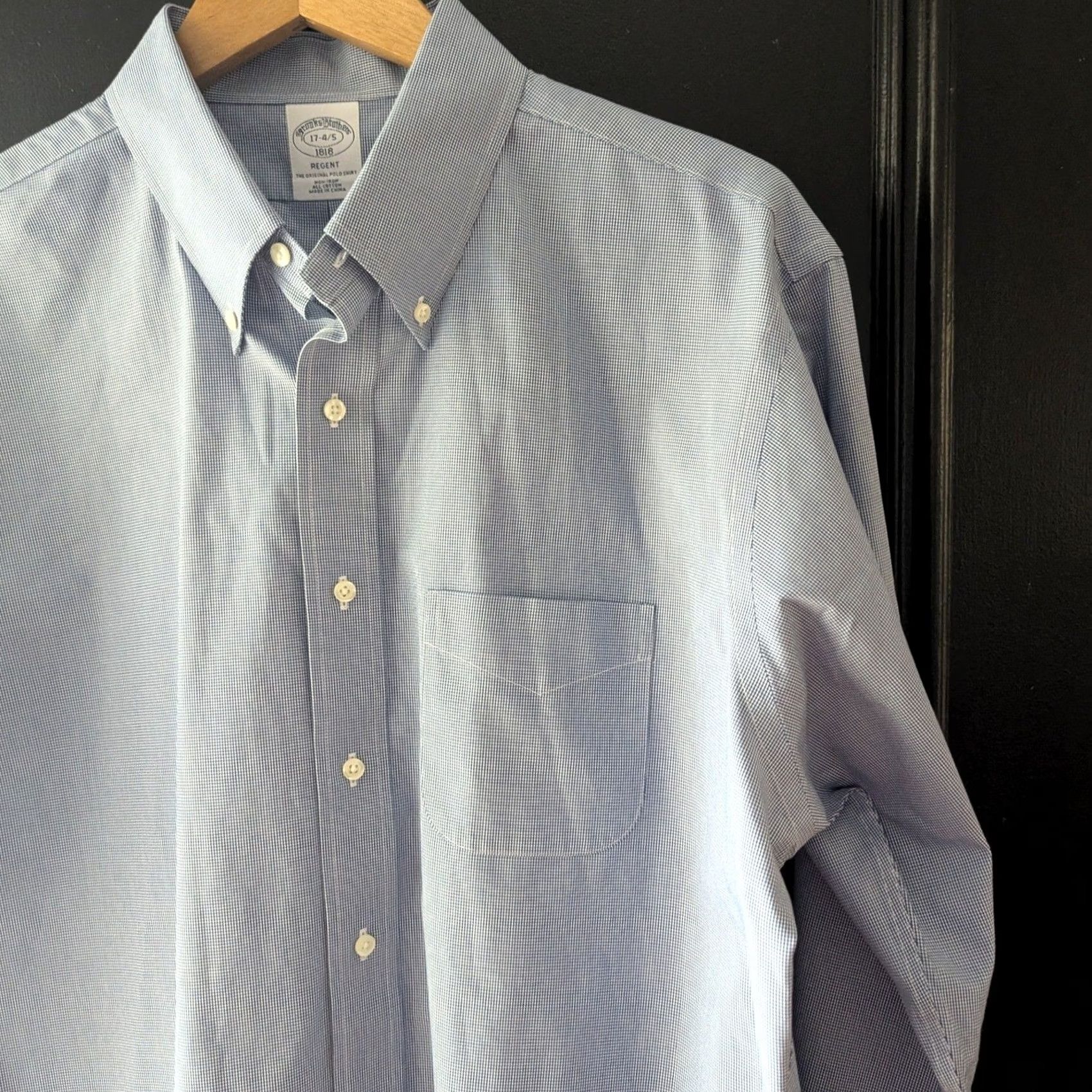 Brooks Brothers Brooks Brothers Regent Non Iron Button-Down Shirt Blue Gingham Men 17.5 4-5 Dress Shirt Long Sleeve Size 17.5 Neck 17.5 in Size US XXL / EU 58 / 5 - 3 Thumbnail
