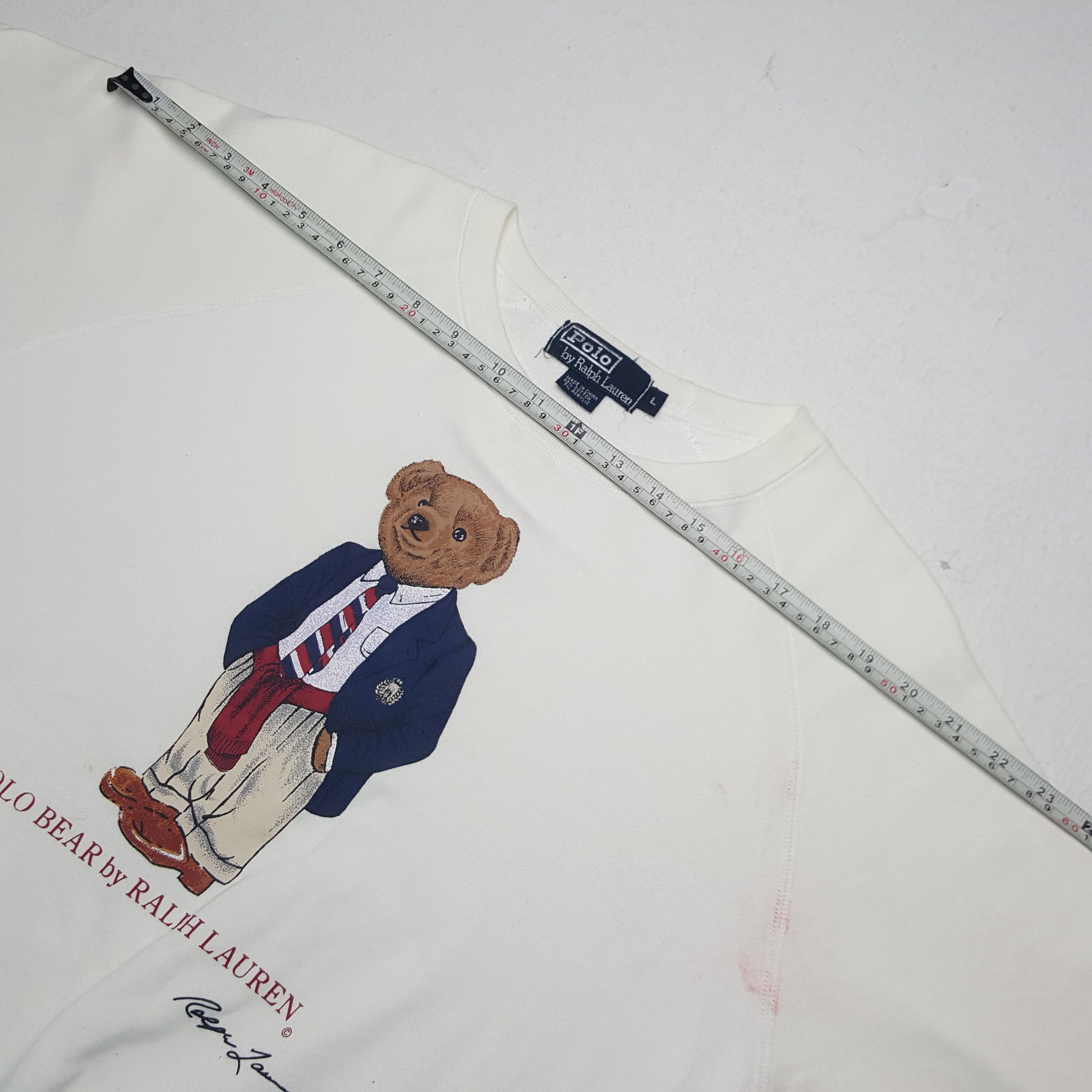 Polo Ralph Lauren × Vintage Vintage Polo Bear by Ralph Lauren American Sweatshirt Size US L / EU 52-54 / 3 - 5 Thumbnail