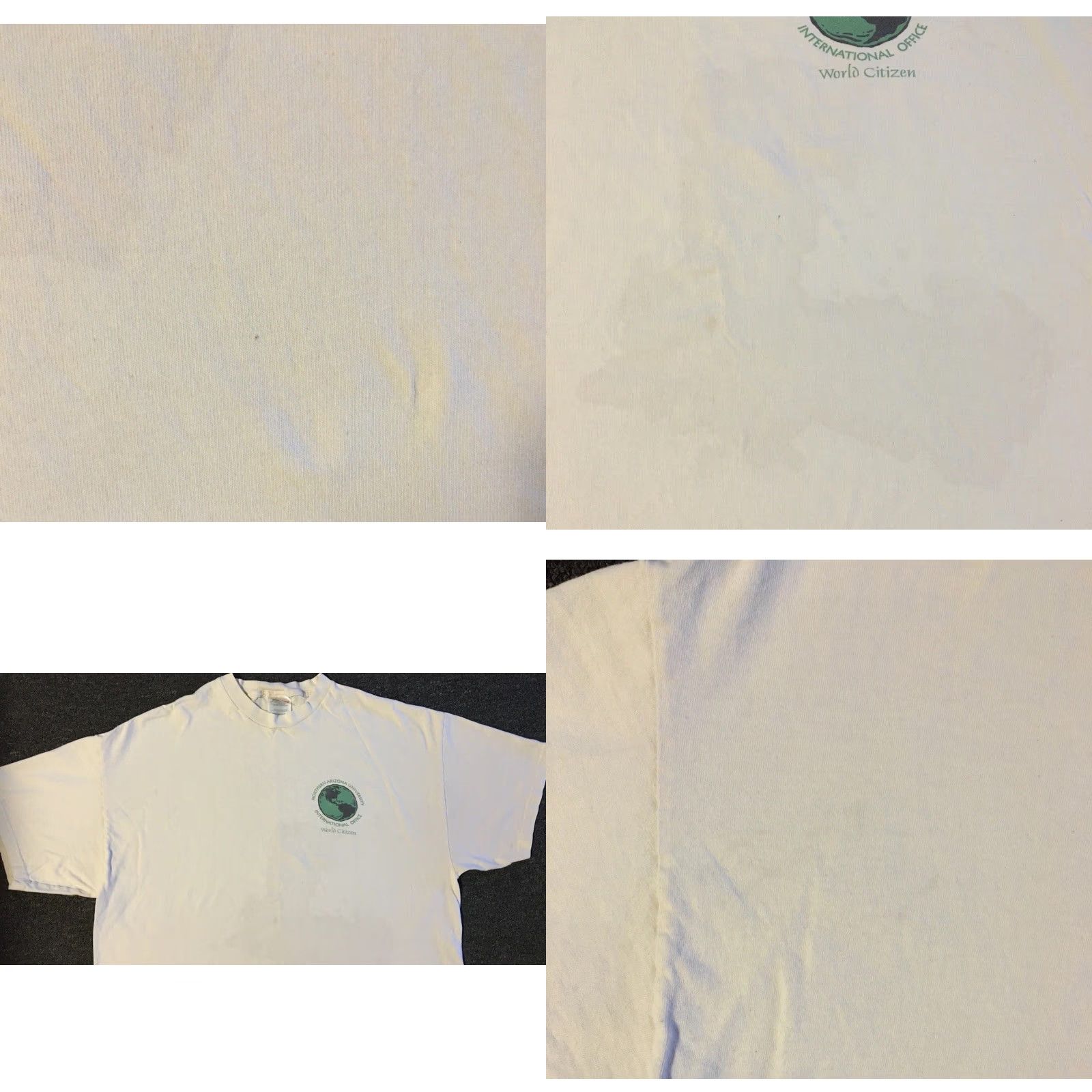 Vintage VINTAGE NAU World Citizen Distressed Shirt XL White Men T-Shirt 90s Grunge University Arizona 80s Hip Hop Rock Campus USA Size US XL / EU 56 / 4 - 8 Thumbnail