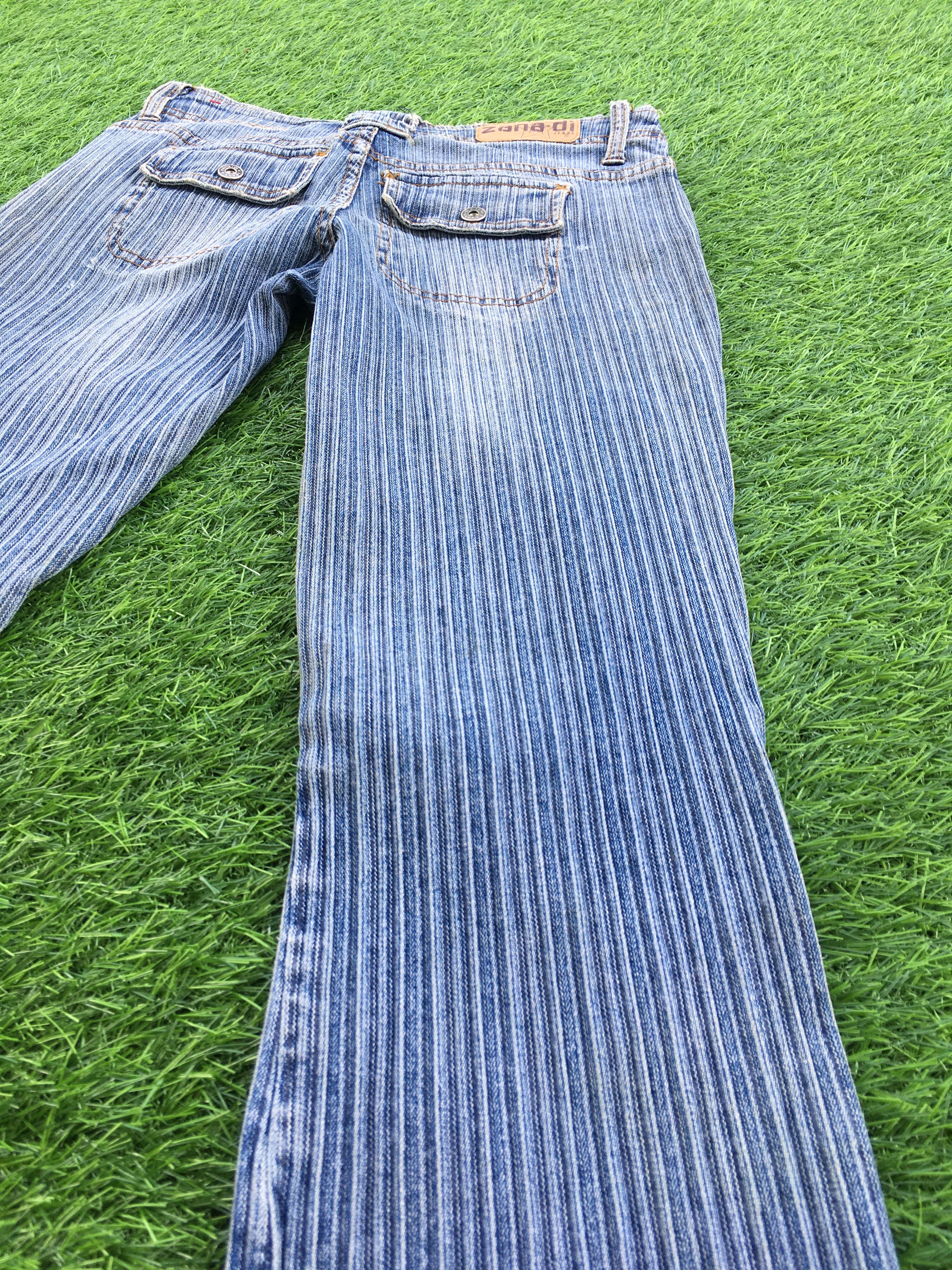 Designer × Jean Zana di Low Waisted Split Hem Flared Jeans D-1031 Size 23" - 7 Thumbnail