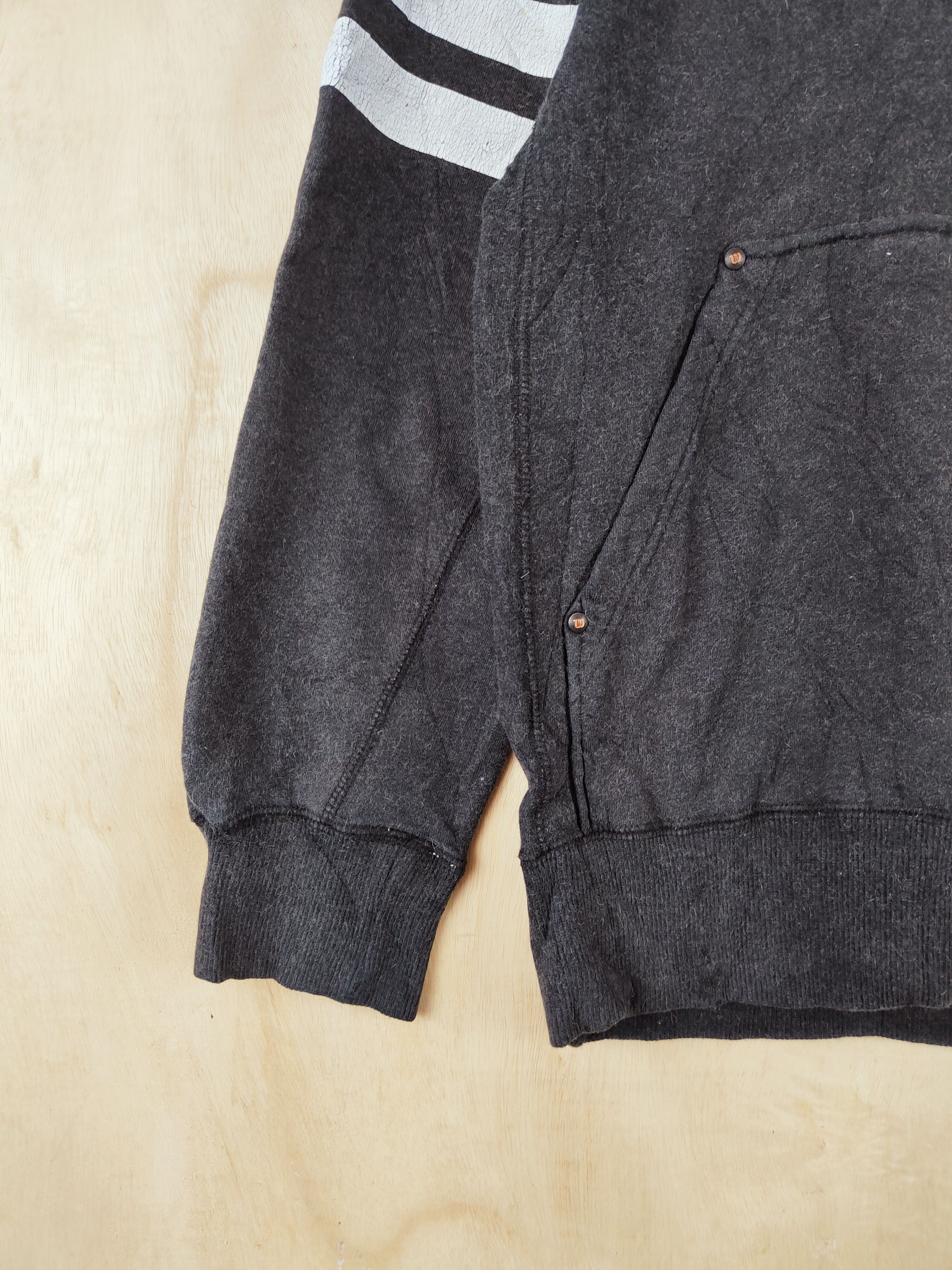 Japanese Brand × Vintage Vintage 💥 Wilson Black Faded Hoodie Sweatshirts Size US L / EU 52-54 / 3 - 4 Thumbnail